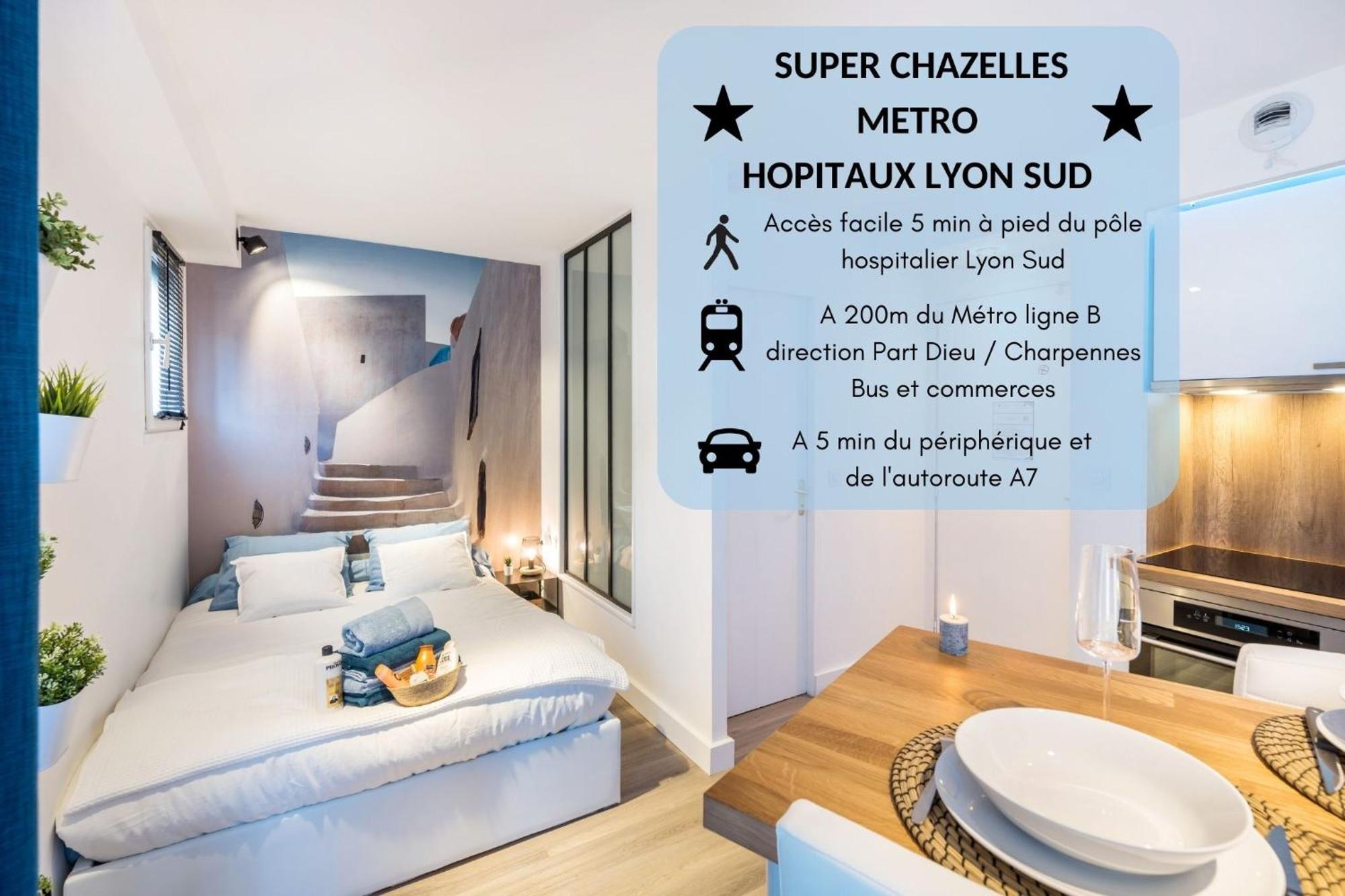 Super Chazelles - Metro - Hopitaux Lyon Sud Appartement Saint-Genis-Laval Buitenkant foto
